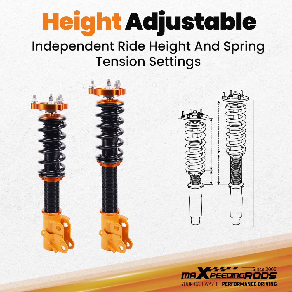 Coilovers Kit compatible for Honda Civic 2006-2011 FA5 FG2 FG1 Adj. Damper Height Lowering Kit