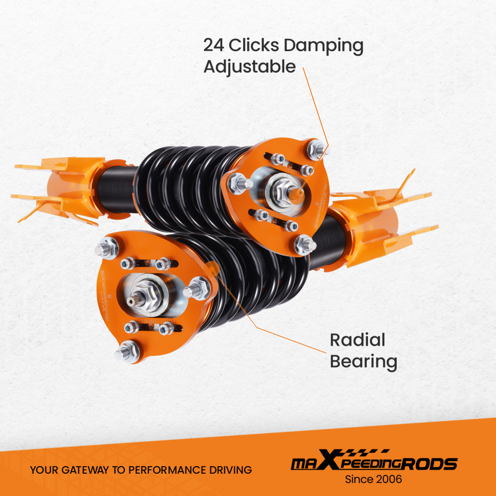Compatible for HONDA CIVIC VIII 2-door coupe (FG1/FG2) 2006-2011 4pcs 24 Damper Adjustable Suspension Coilovers Shock Absorber kits Lowering Kit