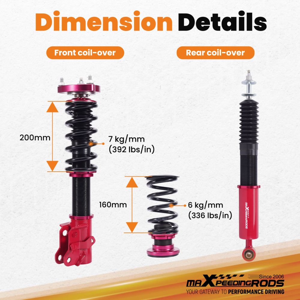 StreetAdjustable Coilover Kit compatible for Honda Civic FD1 FA1 FA5 06-11 Shock Absorber