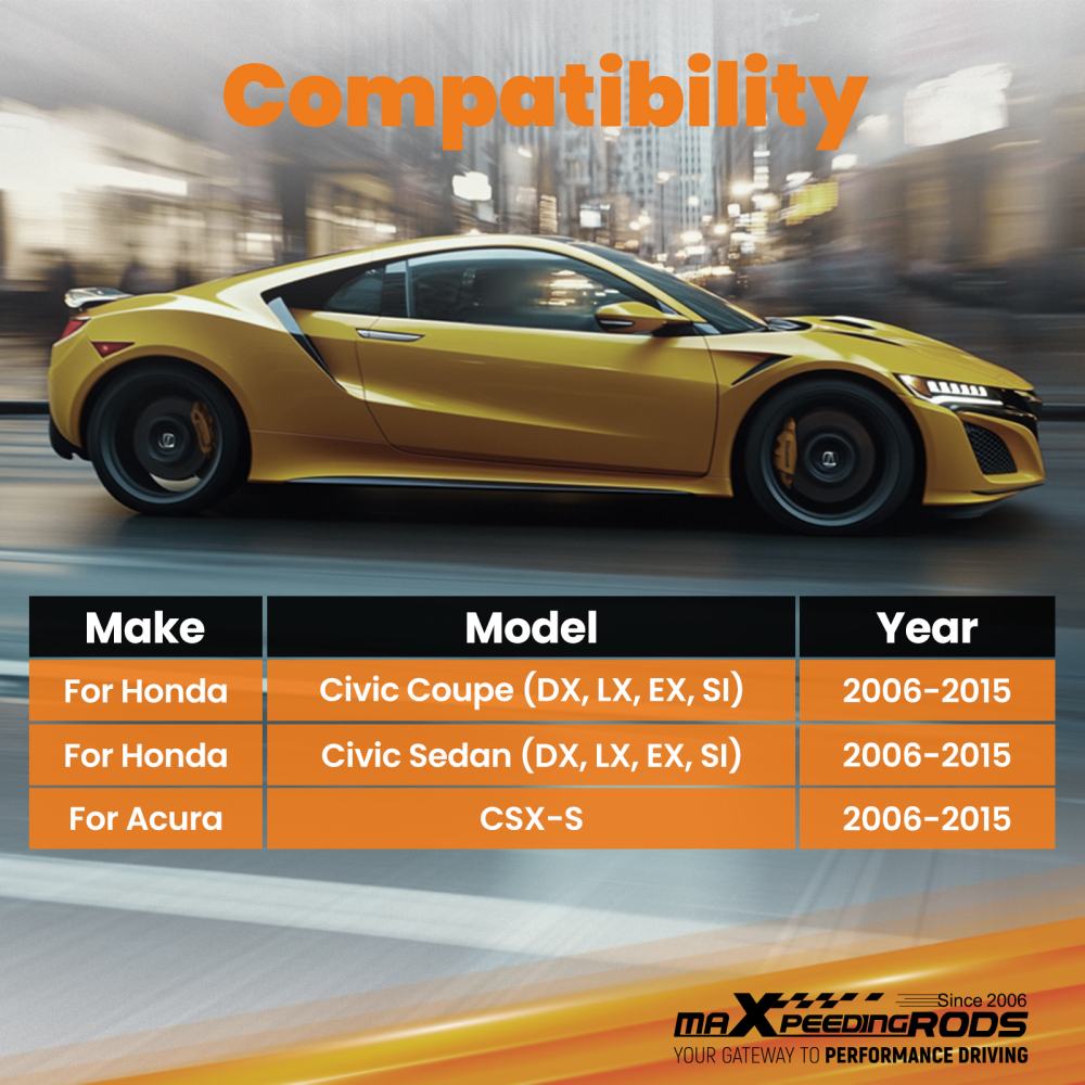 Coilovers w/Camber Arms compatible for Honda Civic 2006-2011 FA FD FG compatible for Acura