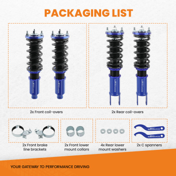 Kit Assetto a Ghiera Ammortizzatori compatibile per Honda Civic 5 6 EG EH EJ EK EM 1992-2000