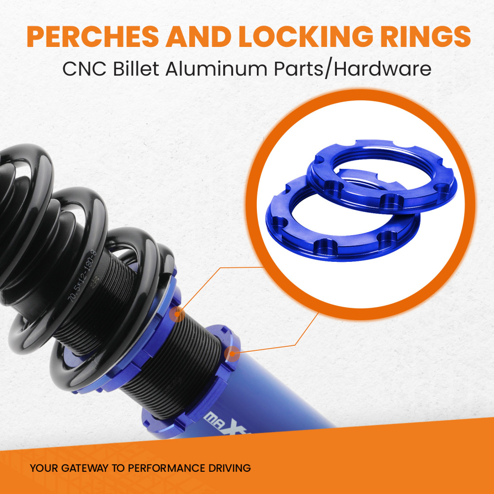 Kit Assetto a Ghiera Ammortizzatori compatibile per Honda Civic 5 6 EG EH EJ EK EM 1992-2000