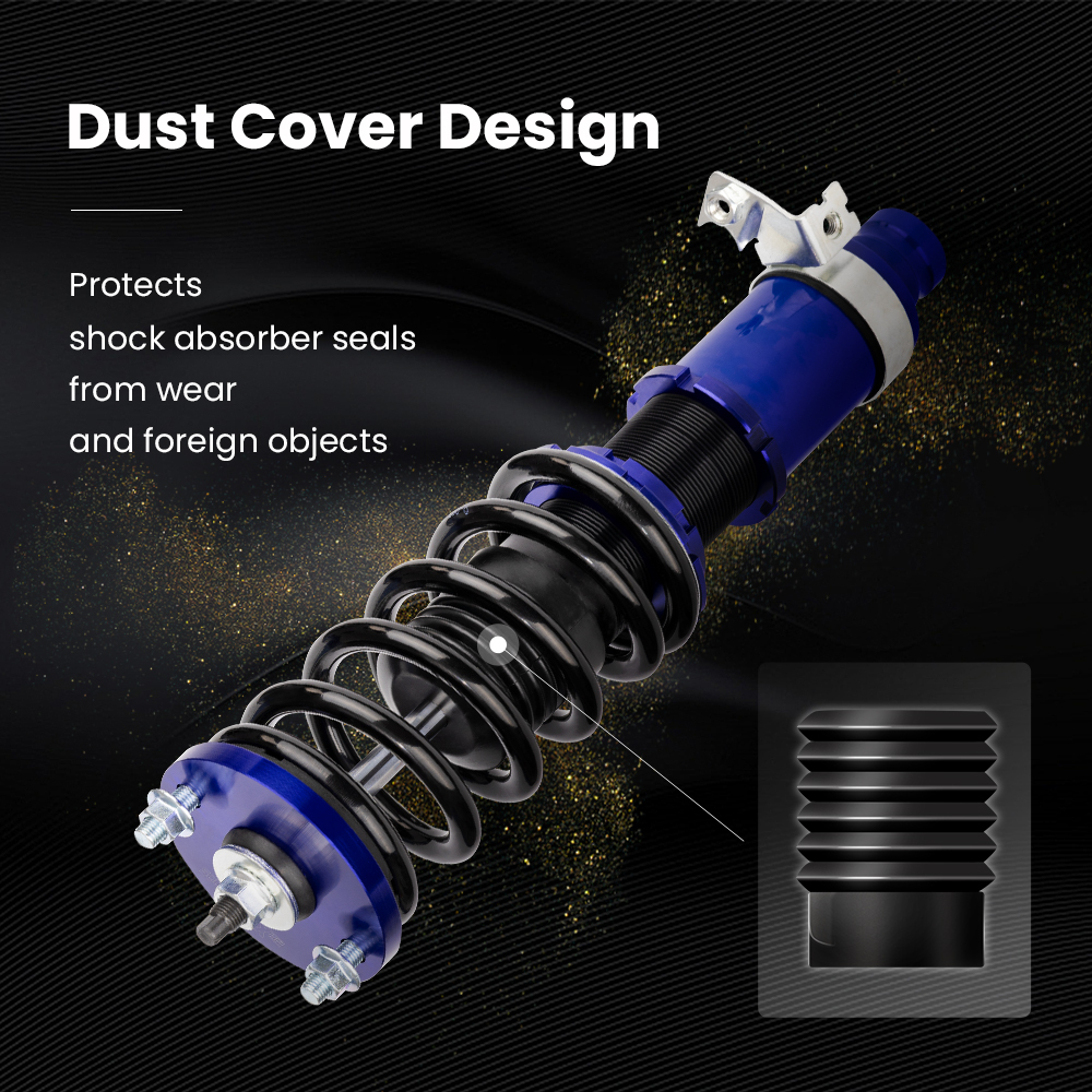 Compatible for Honda Civic 1988-1991 Maxpeedingrods Shock Absorbers Front and Rear Coilover Suspension Kit lowering kit