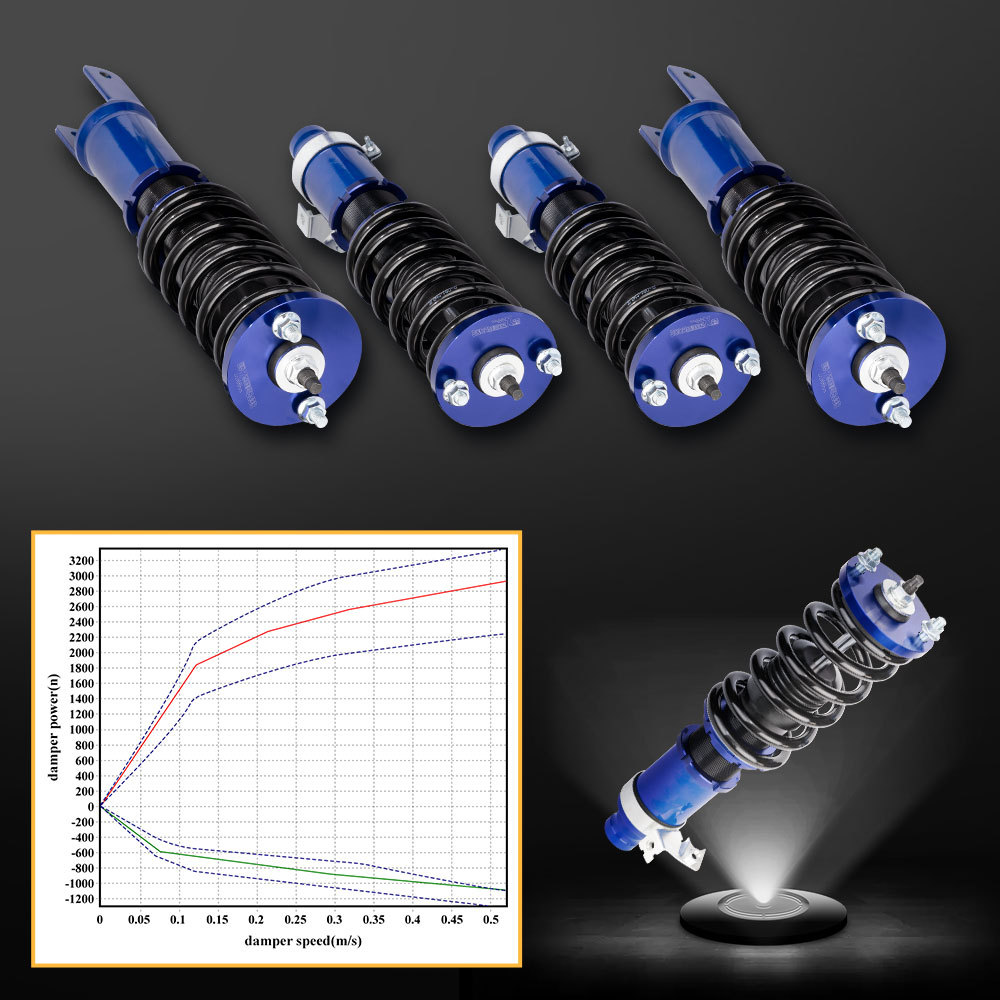 Compatible for Honda Civic 1988-1991 Maxpeedingrods Shock Absorbers Front and Rear Coilover Suspension Kit lowering kit