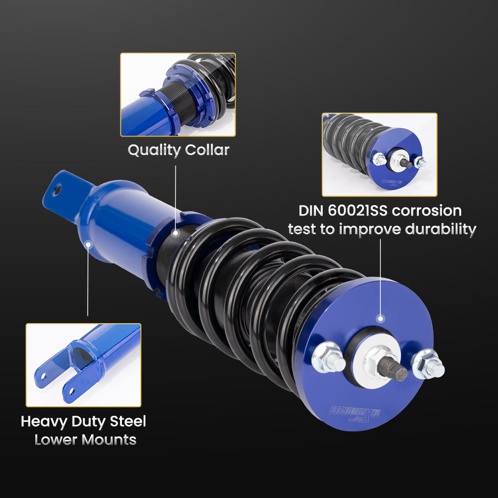 Compatible for Honda Civic 1988-1991 Maxpeedingrods Shock Absorbers Front and Rear Coilover Suspension Kit lowering kit