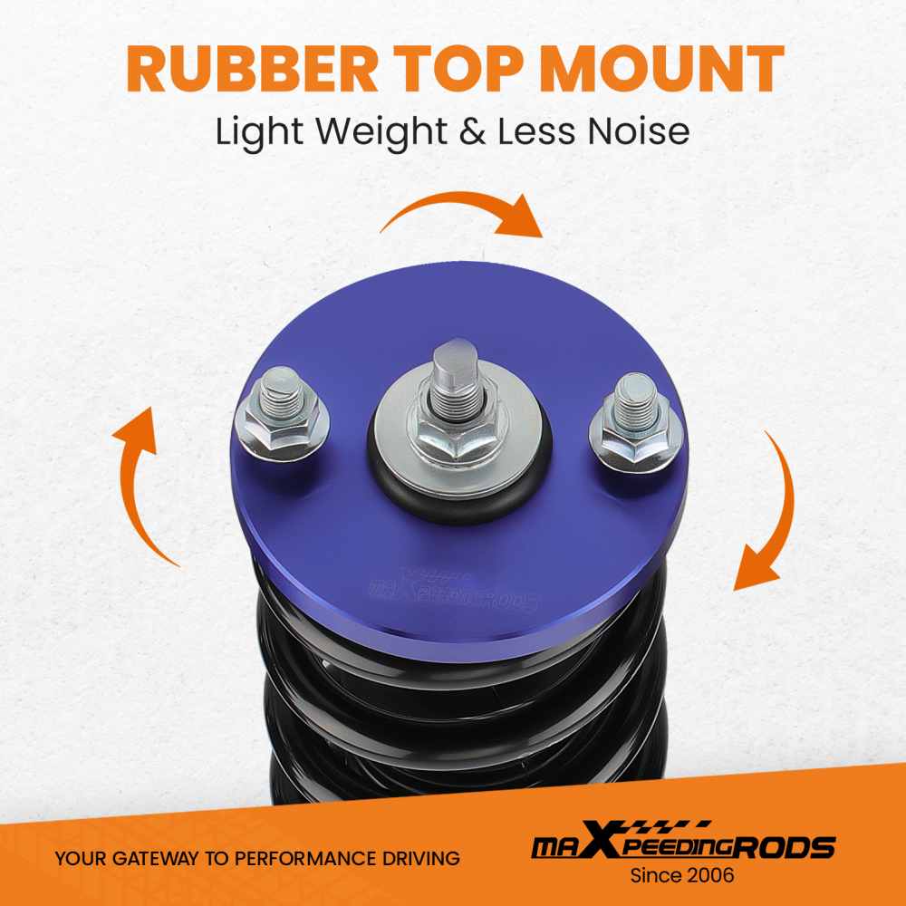 Compatible for Honda Civic 1988-1991 Maxpeedingrods Shock Absorbers Front and Rear Coilover Suspension Kit lowering kit