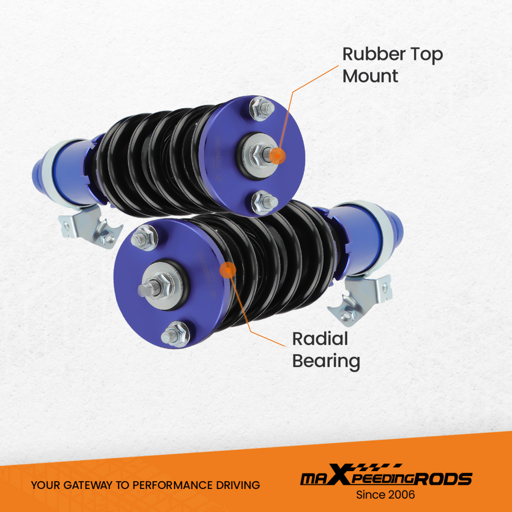 Compatible for Honda Civic 1988-1991 Maxpeedingrods Shock Absorbers Front and Rear Coilover Suspension Kit lowering kit