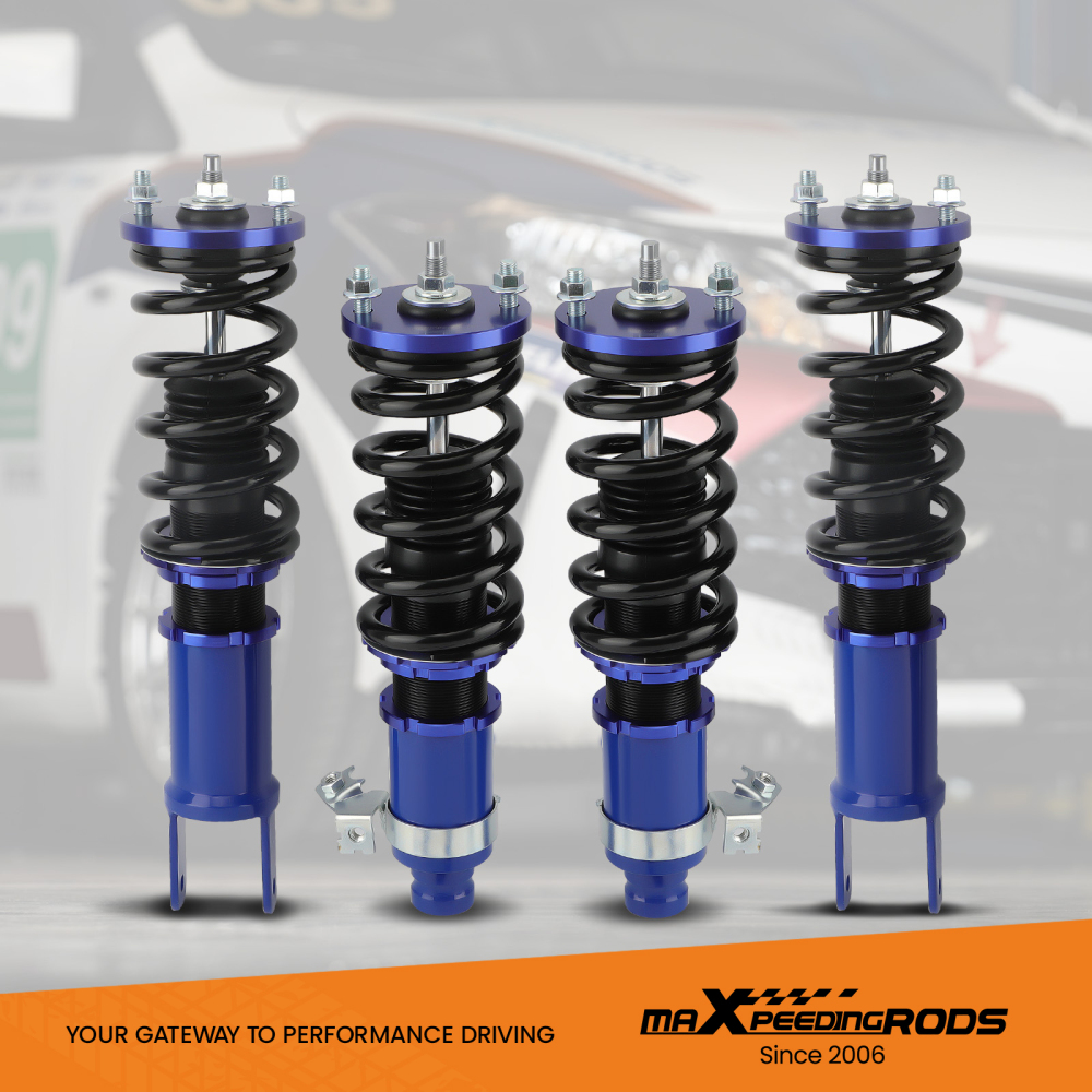 Compatible for Honda Civic 1988-1991 Maxpeedingrods Shock Absorbers Front and Rear Coilover Suspension Kit lowering kit