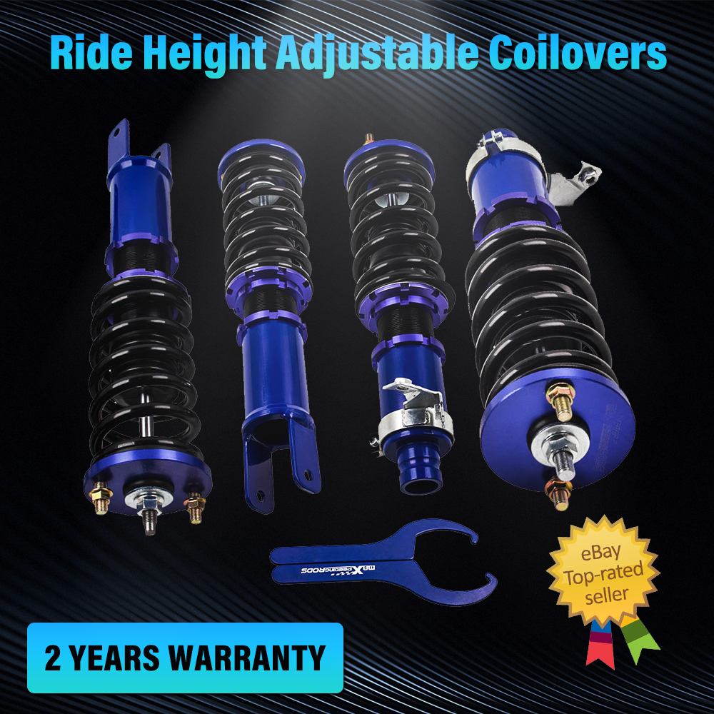 Compatible for Honda Civic 1988-1991 Maxpeedingrods Shock Absorbers Front and Rear Coilover Suspension Kit lowering kit