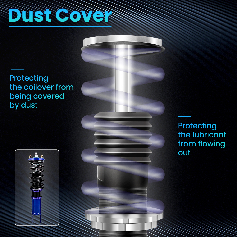Compatible for Honda Civic 1988-1991 Maxpeedingrods Shock Absorbers Front and Rear Coilover Suspension Kit lowering kit