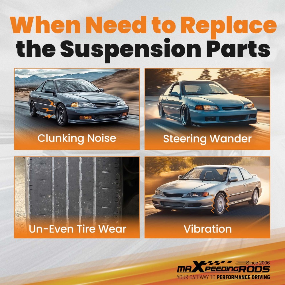 Adjustable Coilovers Struts w/ Camber Control Arms Kit compatible for Honda Civic 96-00 EK