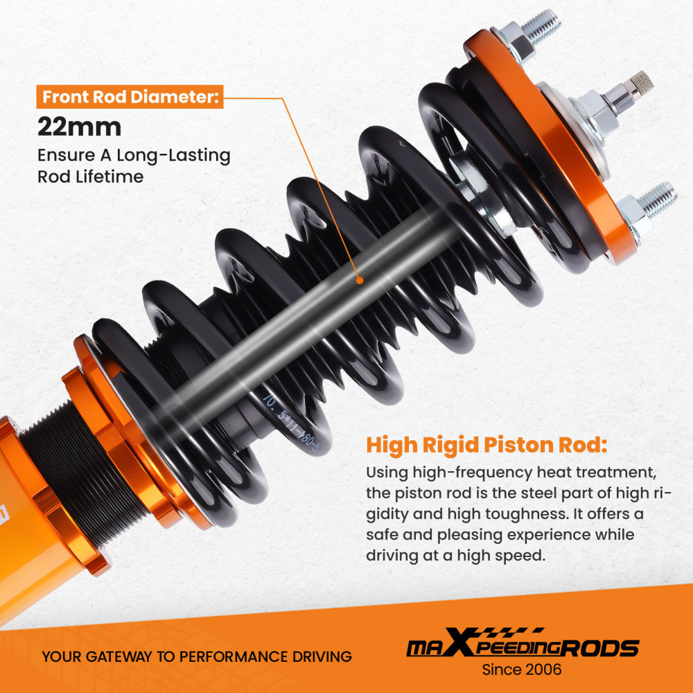 Compatible for Honda Civic / CRX 1988-1991 EE EF EC 4pcs 24 Damper Adjustable Suspension Coilovers Shock Absorber kits Lowering Kit