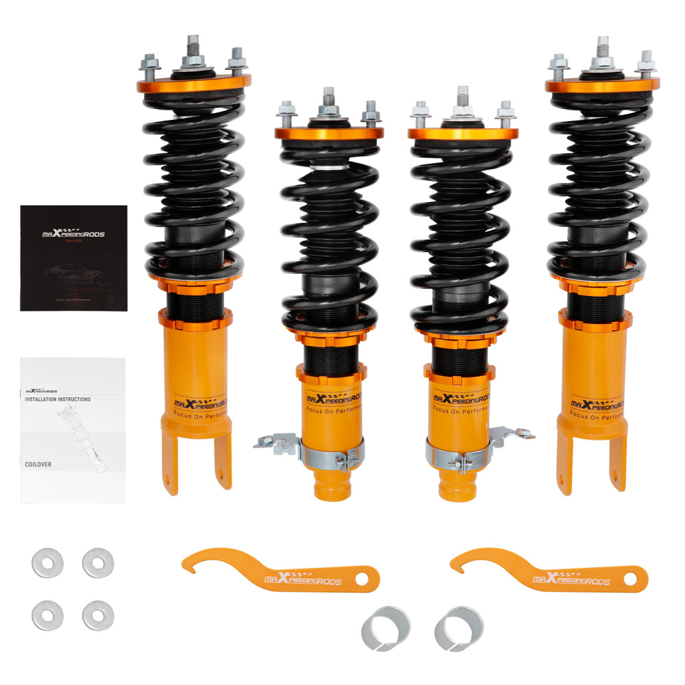 Compatible for Honda Civic 1996-2000 EK Adjustable Shock Absorber Coilovers Coilover Kit Lowering Kit