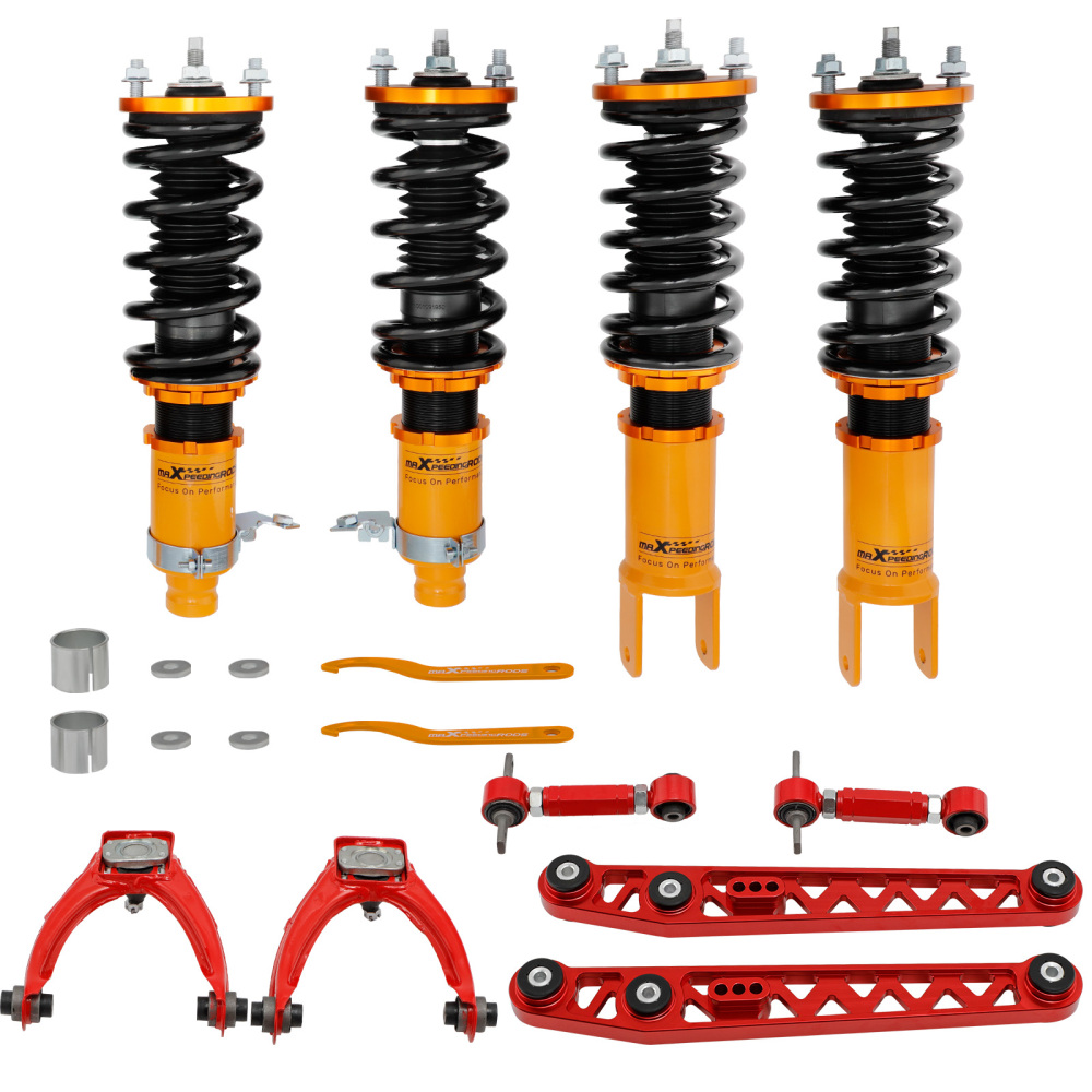 Coilovers + Control Arms compatible for Honda Civic EJ EK EM EJ5 1996-2000 Rear fork type