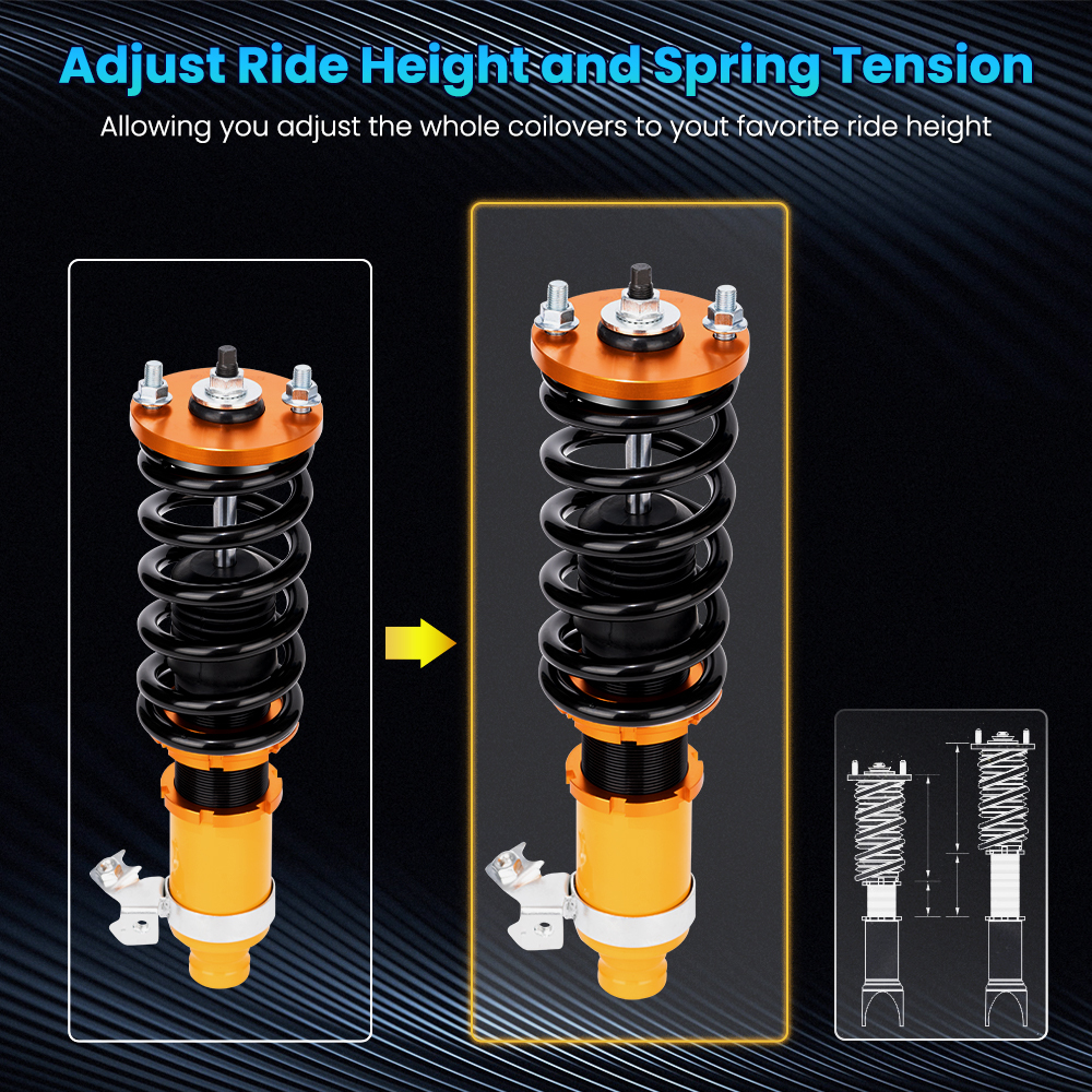 Coilovers + Control Arms compatible for Honda Civic EJ EK EM EJ5 1996-2000 Rear fork type