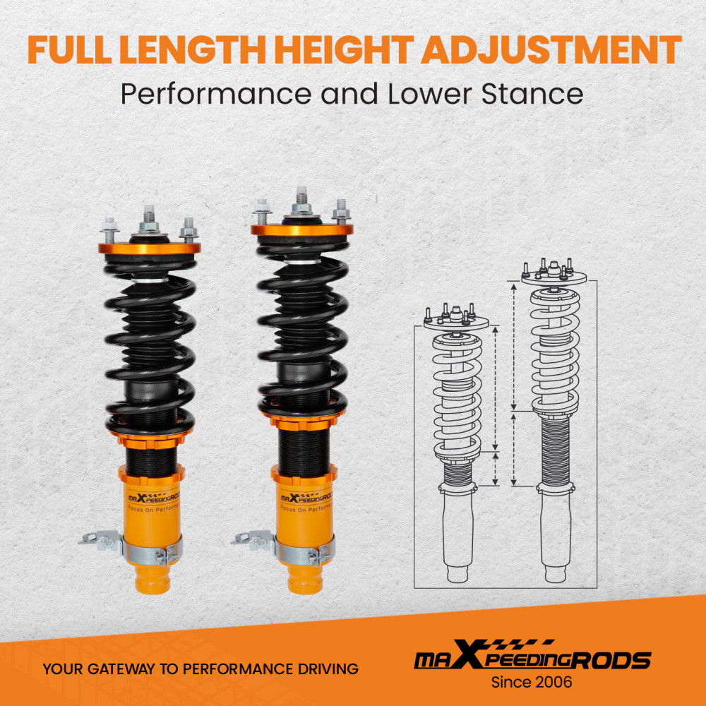 Coilovers + Control Arms compatible for Honda Civic EJ EK EM EJ5 1996-2000 Rear fork type