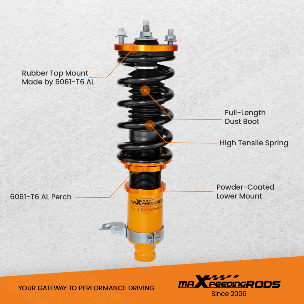 Coilovers + Control Arms compatible for Honda Civic EJ EK EM EJ5 1996-2000 Rear fork type