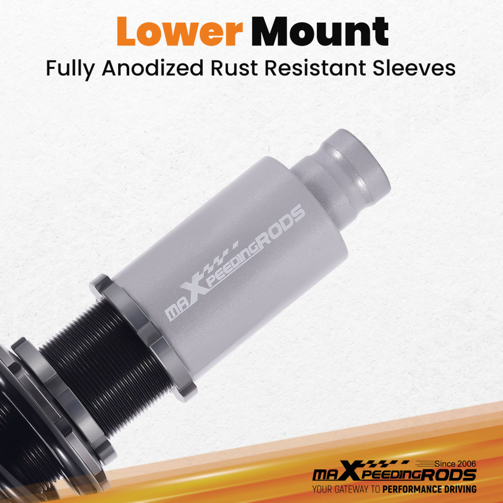 Maxpeedingrods Tuning Full Coilovers Kit Suspensions Shocks Damper Adjustable compatible for Honda Civic 1988-1991 EC ED EE EF lowering kit