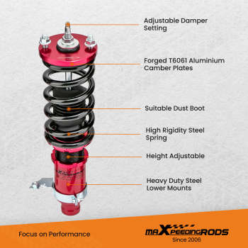 Compatible for Honda Civic 1996-2000 EK2-EM1 Height And Damper Adjustable Coilover Suspension Kit Lowering Kit