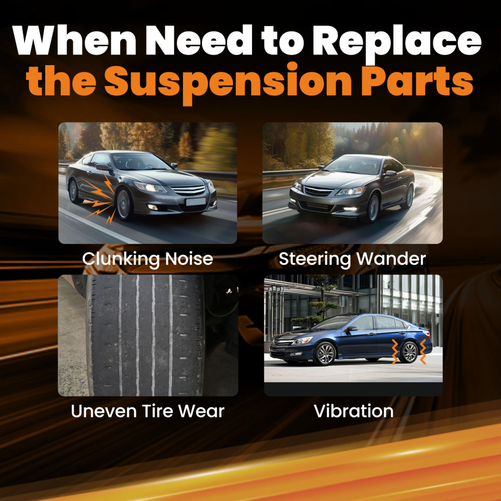 Amortisseurs Combinés Filetés compatible pour Honda Civic 96-00 EJ EK EM +Bras de Suspension