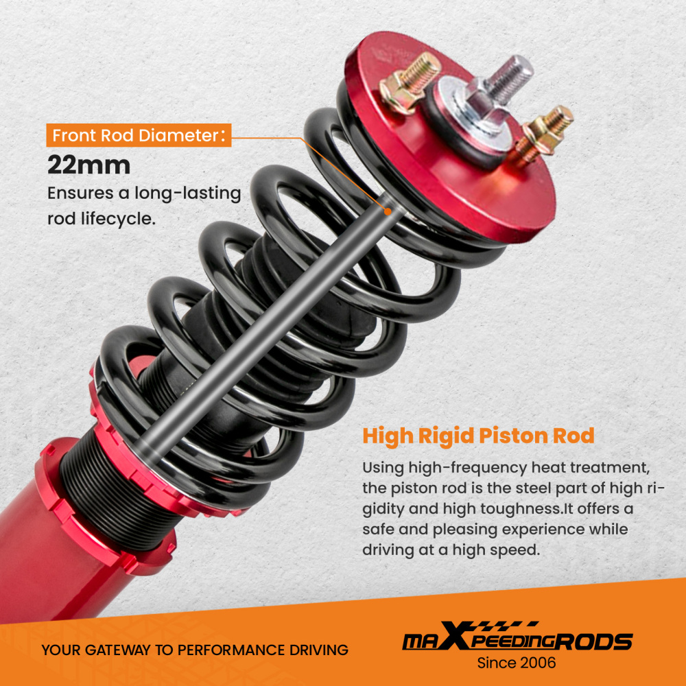 Compatible for Honda Civic 1989-2000 Height Adjustable Coilover Suspension Kit Lowering Kit