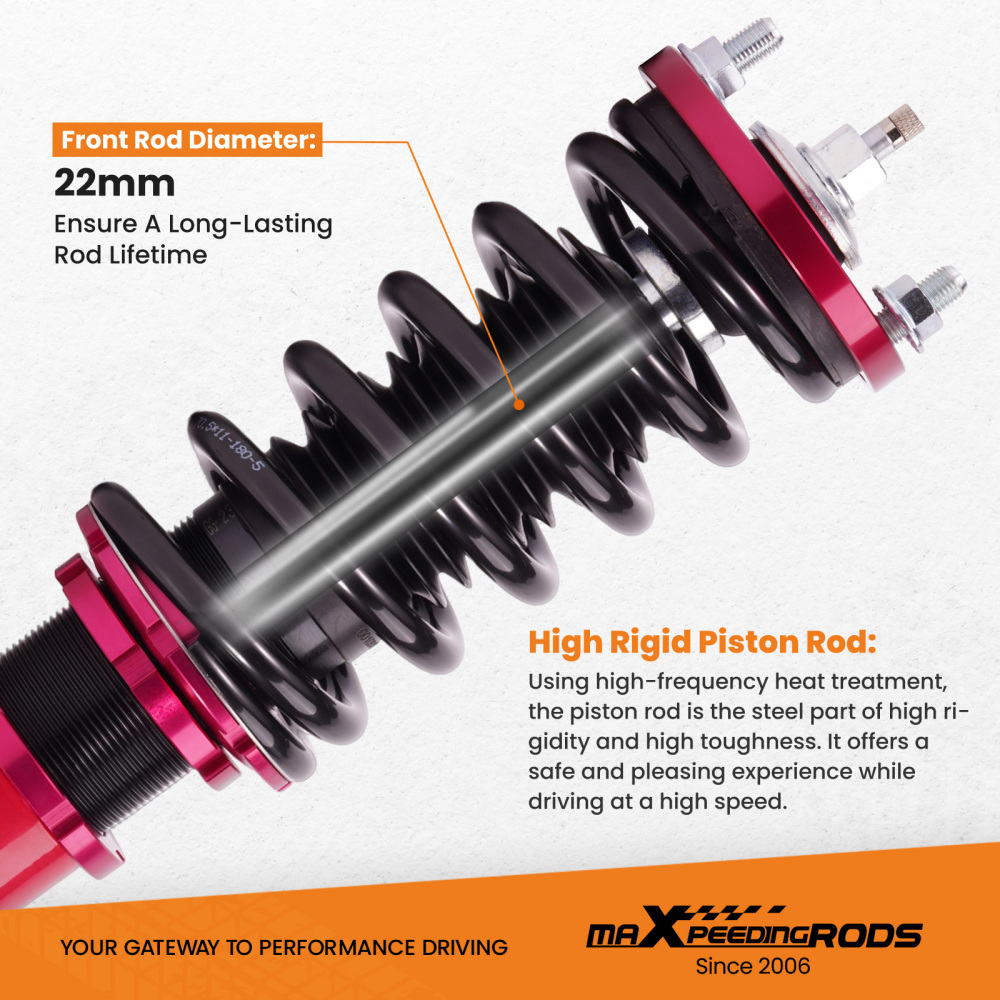 Maxpeedingrods 24 Way Damper Coilovers Kit compatible for Honda Civic 88-91 & Integra 90-93