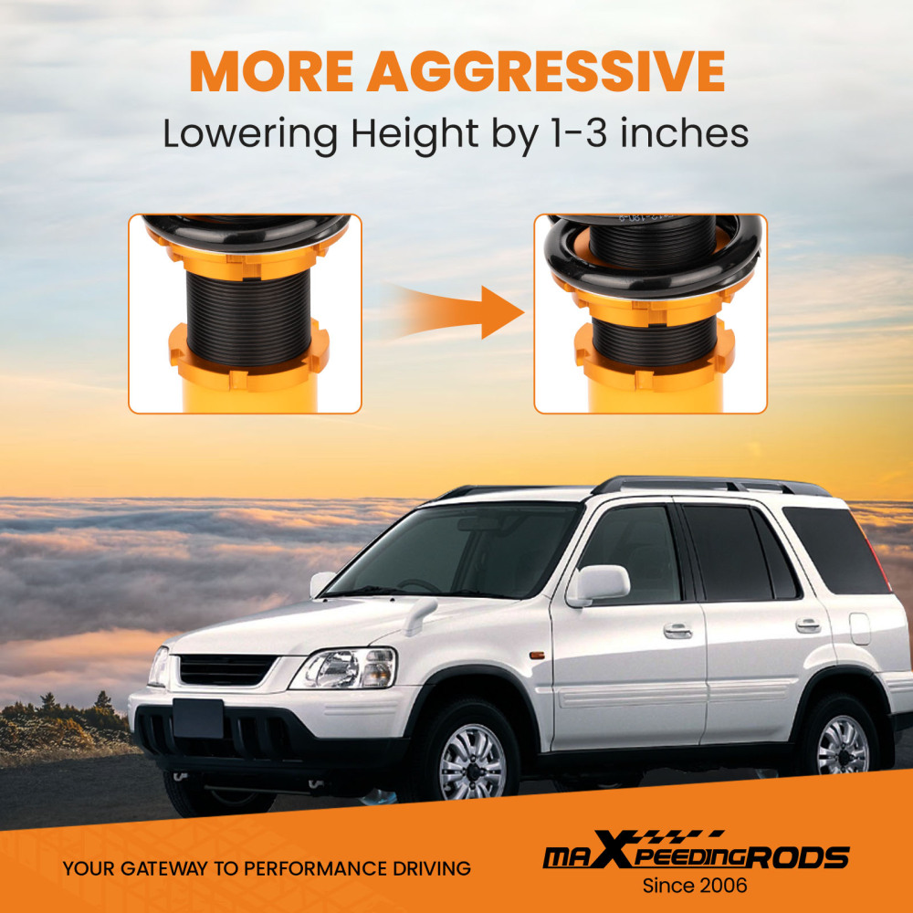 Compatible for Honda CR-V 1996-2001 Assembly Coilover Kits Adjustable Damper Shock Absorber lowering kit