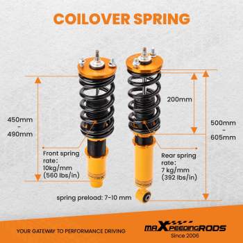 1996 - 2001 compatible for Honda CR-V Adjustable Damper Shock Absorber Racing Strut Coilovers Lowering Kit
