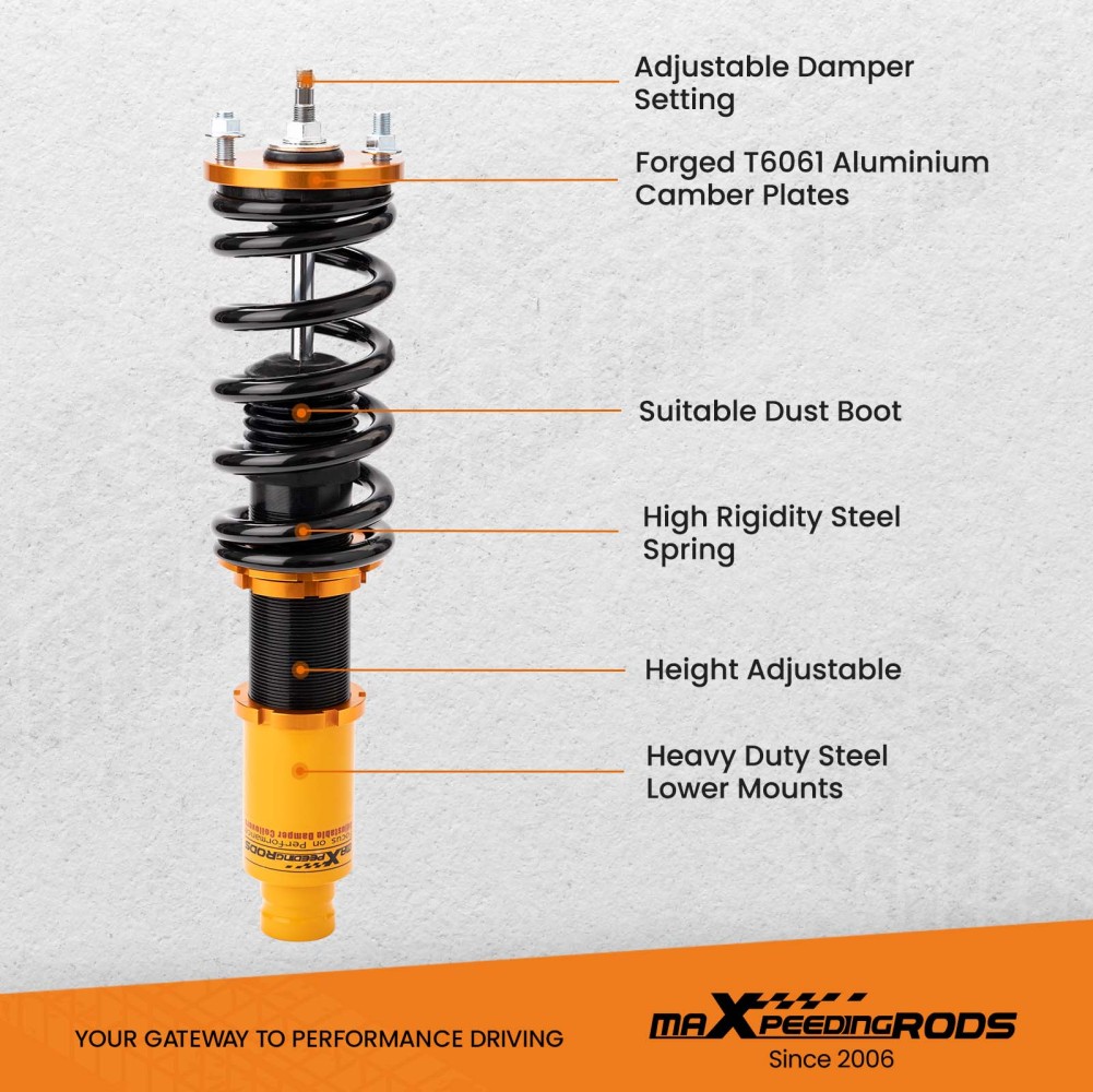 Compatible for Honda CR-V 1996-2001 Assembly Coilover Kits Adjustable Damper Shock Absorber lowering kit