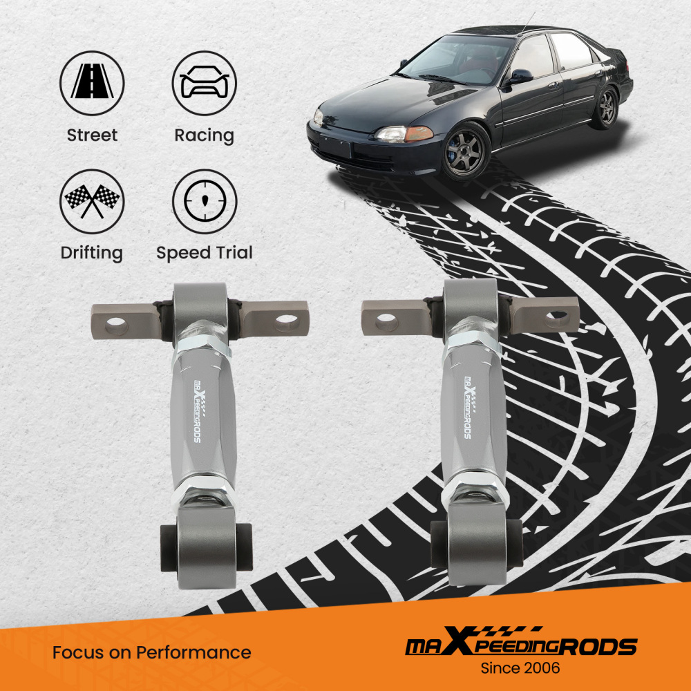 Coilover Rear Suspension Adjustable Upper Camber Control Arm compatible for Honda CRV 96-01