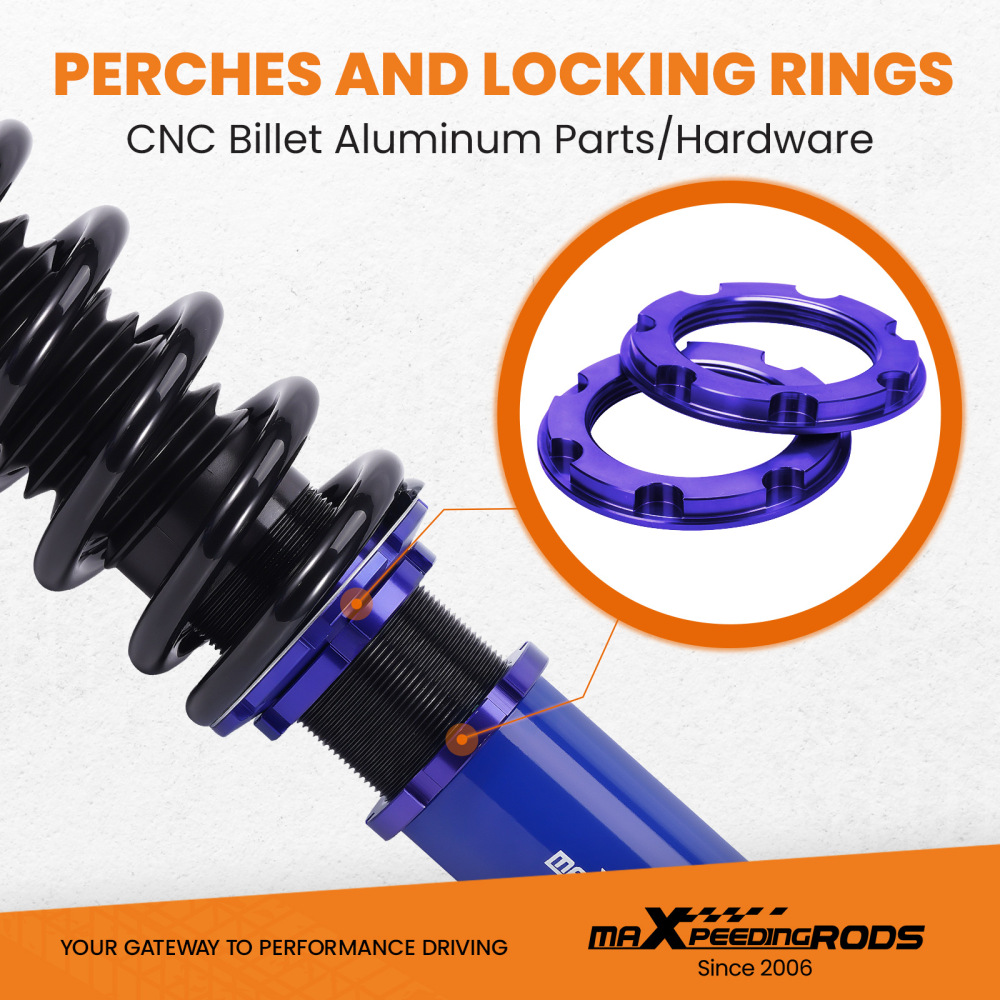 Coilovers Adjustable Front+Rear Camber+Toe Arm Kit compatible for Honda CR-V 1997-2001