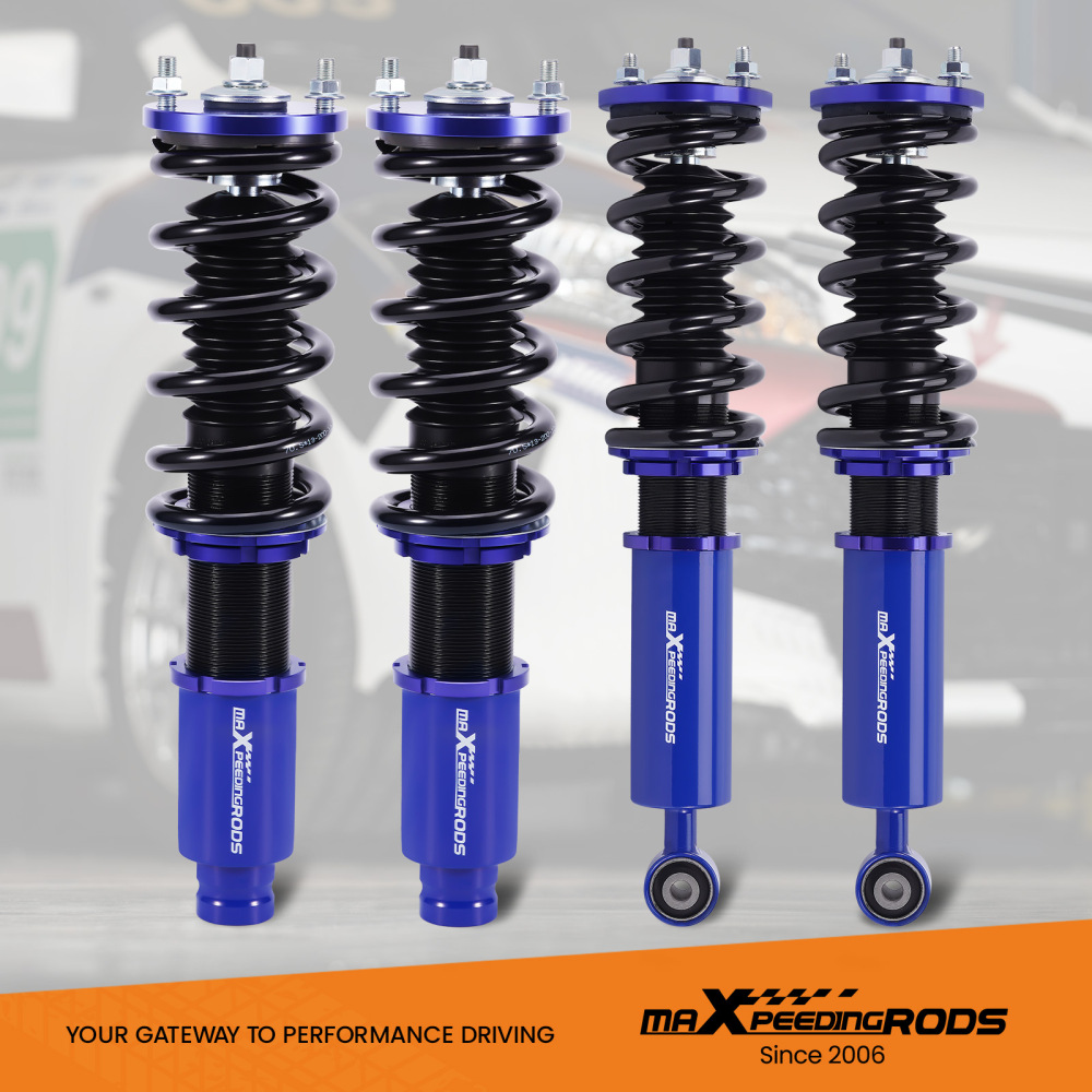 Coilovers Adjustable Front+Rear Camber+Toe Arm Kit compatible for Honda CR-V 1997-2001