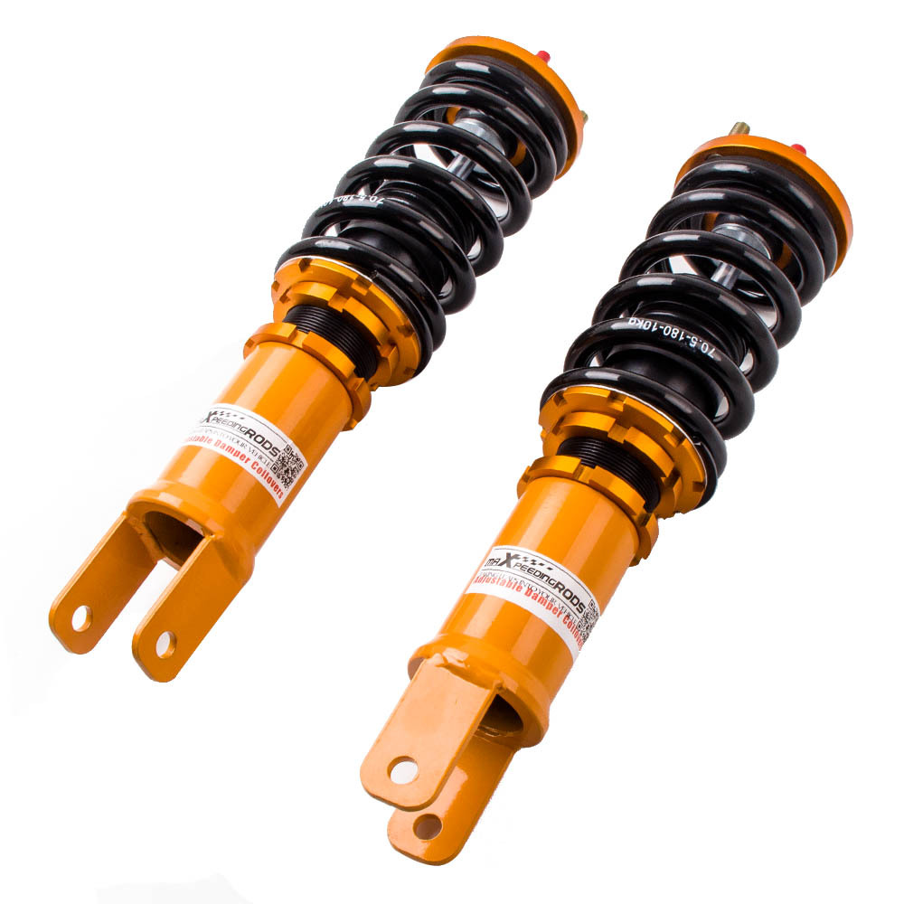 Compatible for Honda 2000 - 2009 S2000 Roadster 2.0/2.2L 24 Ways Adjustable Coilover / Shock Absorber Suspension Kit  Lowering Kit