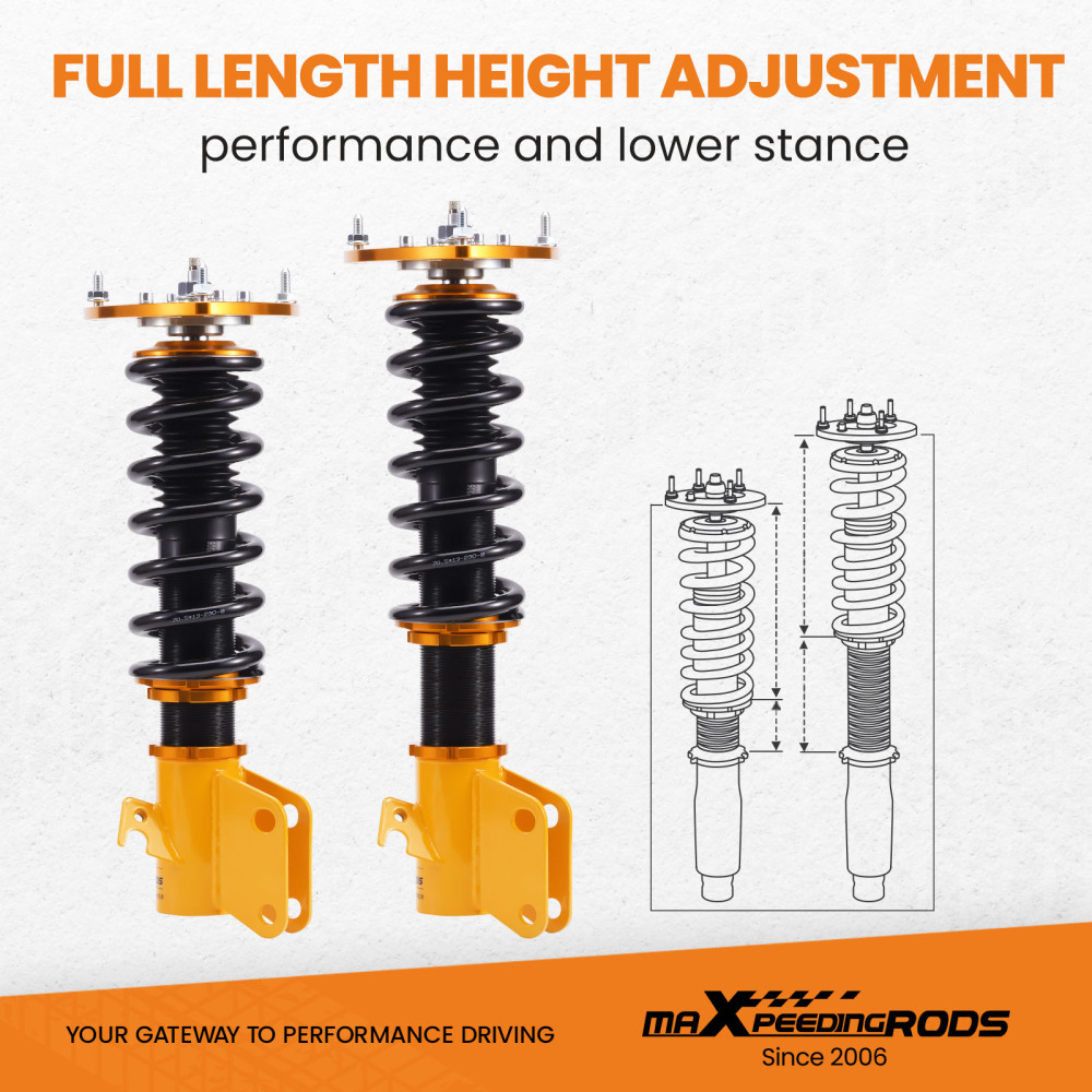 Coilover Struts Shock Suspension Kit compatible for Subaru Impreza 2008-2011 Adj. Damper Lowering Kit