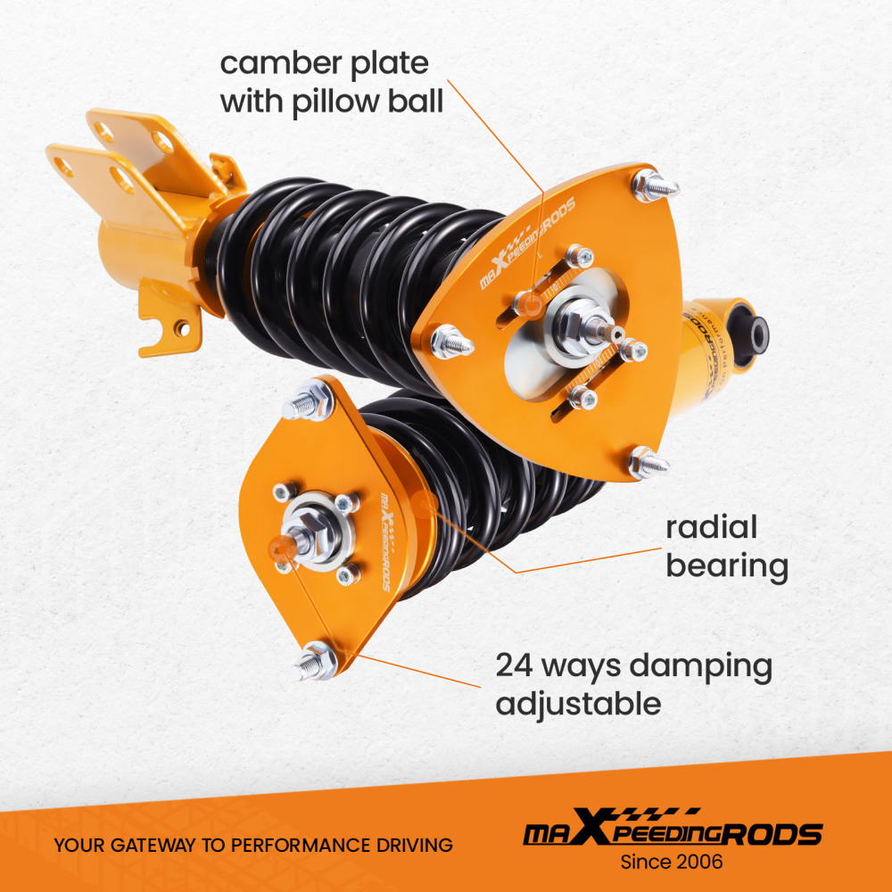 Coilover Struts Shock Suspension Kit compatible for Subaru Impreza 2008-2011 Adj. Damper Lowering Kit