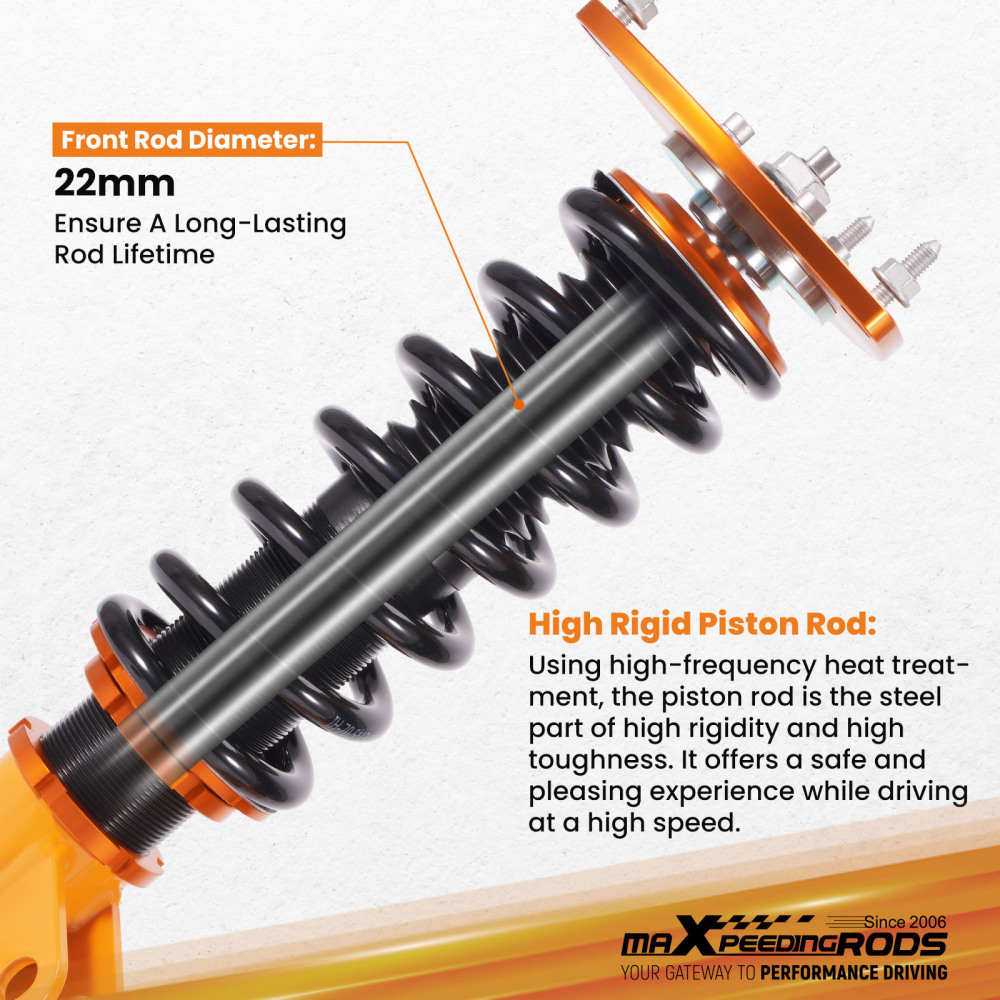 Adjustable Coilovers Suspension Lowering Kit compatible for Subaru Impreza WRX 08-14