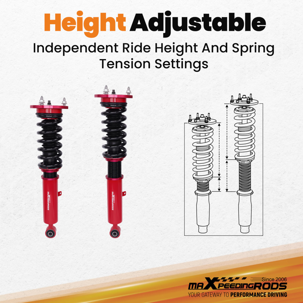 Coilovers Lowering Kit compatible for Lexus IS250 / IS350 Sedan RWD (XE30) 2014-16