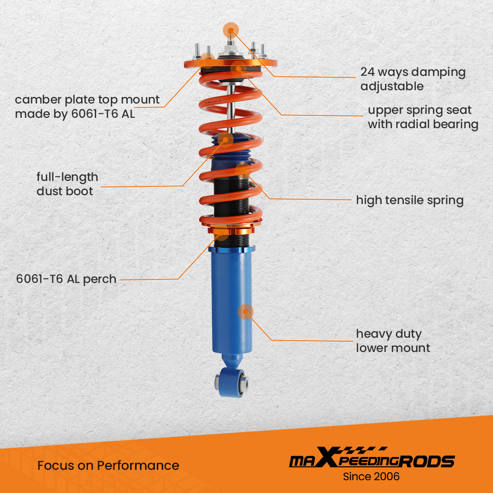 Coilovers LoweringCoilovers Kit compatible for Jaguar XF 2007-2015 Adjustable Coil Springs Struts Assembly