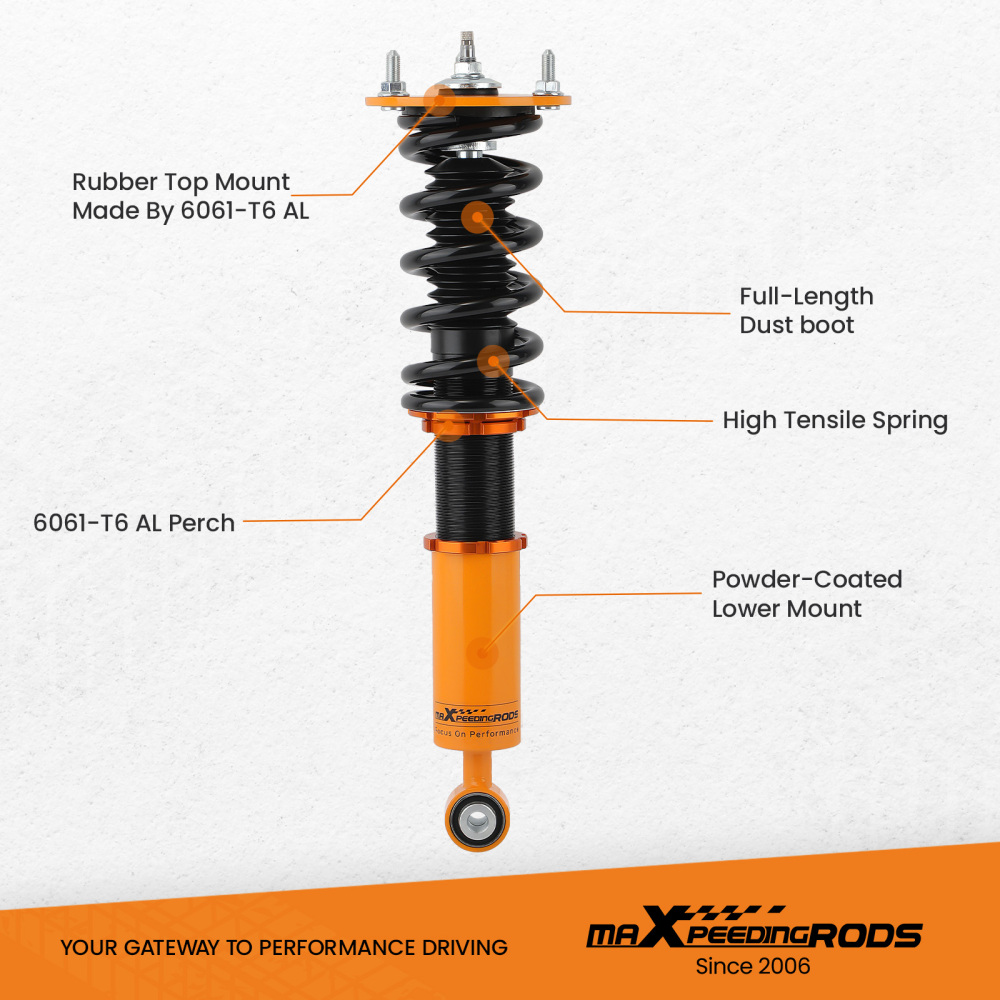 Racing Coilovers Shock Kits compatible for Lexus LS400 XF10 90 91 92 93 94 Adj. Damper lowering kit