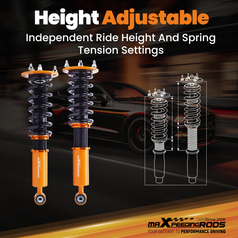 Performance Coilovers Kit compatible for Lexus LS 400 XF10 1990 91 92 93 1994 Saloon Lowering Kit