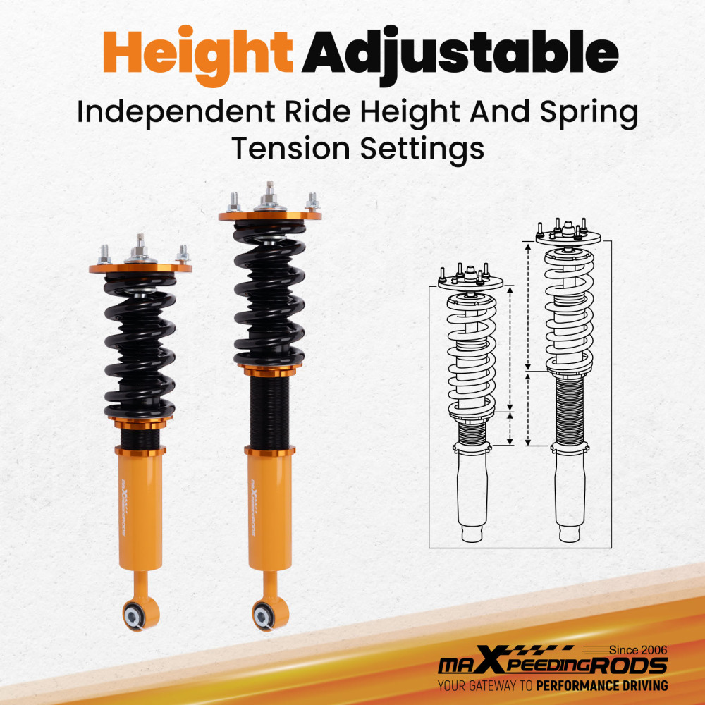 Compatible for Lexus LS 430 LS430 UCF30 XF30 2001-2006 Tuning Coilovers Shock Spring Kit Lowering Kit