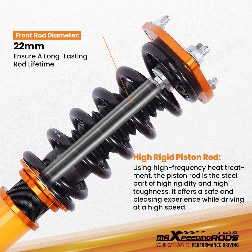 2007 - 2016 compatible for Lexus LS460 RWD USF40 Adjustable Height Shock Absorber Coilovers Lowering kit