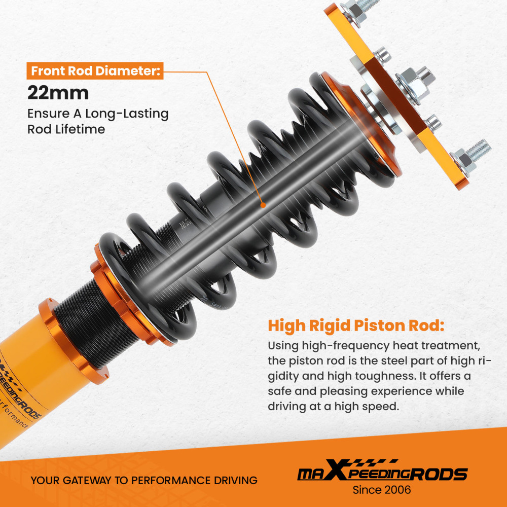 Compatibile per Mitsubishi Lancer Mirage Ralliart 02-06 Sospensioni Coilover Shock Struts Lowering Kit