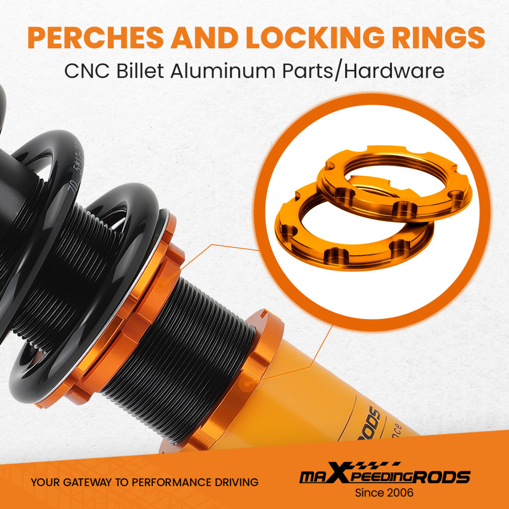 Kit de suspension coilover compatible pour mitsubishi lancer / mirage / ralliart 02-06 amortisseur neufkit d'abaissement