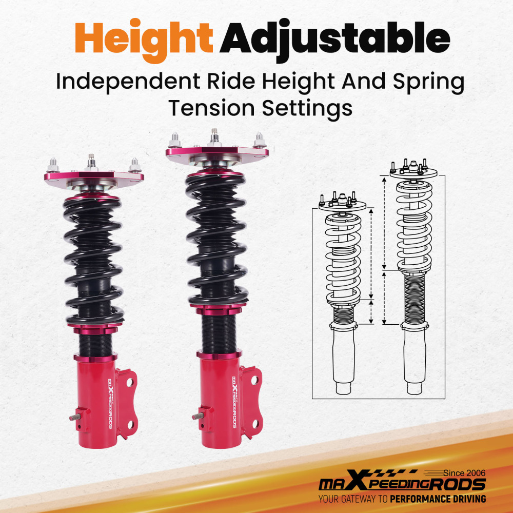 MaXpeedingrods Coilovers 24 Way Suspension Kit compatible for Mitsubishi Lancer 2002-2006