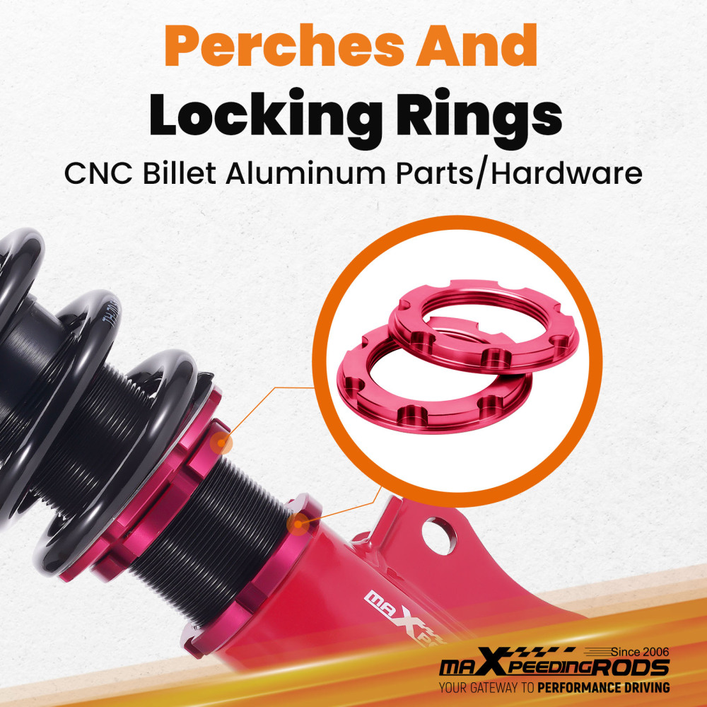 24 Level Damper Adjustable Coilovers 2x Front compatible for Mitsubishi Lancer 2002-2006