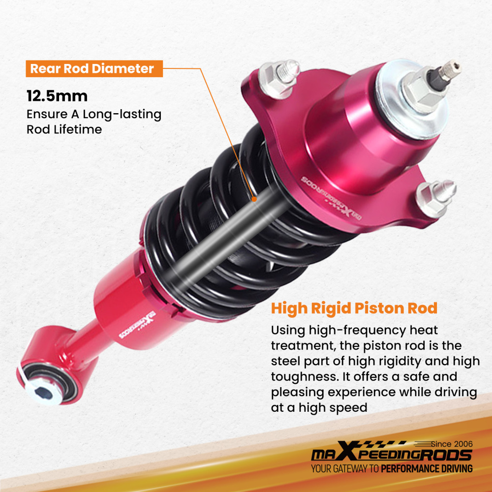 Rear Adjustable Coilover Shock Absorber compatible for Mitsubishi Lancer CS6A /CS7A 02-26