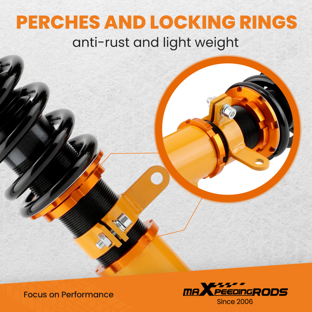 Compatible for Mitsubishi Lancer ES Sedan 4-Door 2008-2016 2.0L Adj Height (Set of 4) Coilover Lowering Kit