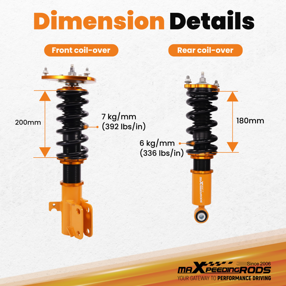 Kit Suspension Combine Fileté Compatible pour Subaru Legacy B4 2003-2009 BLE BL5 TOURING