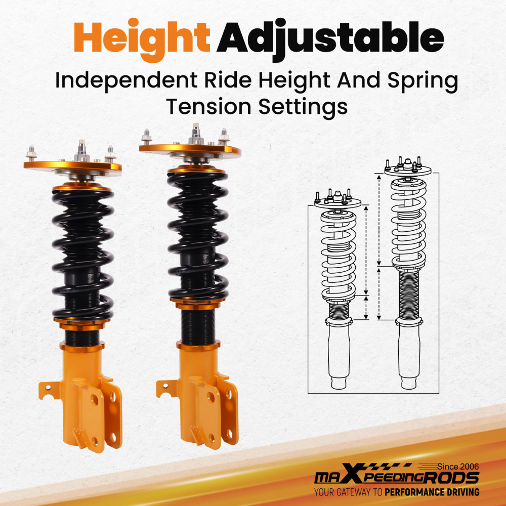 Coilover Lowering Kit 24 Way Damper ADJUSTABLE compatible for Subaru Legacy 2005-2009